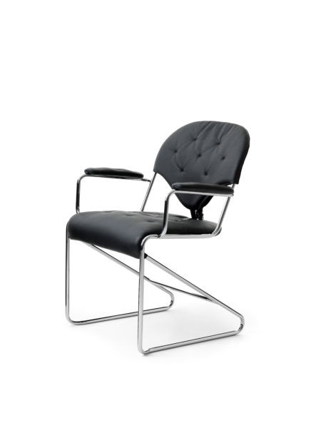 DUX M�bler Sam Spisebordsstol - Med Arml�n, L�der Classic - Brun, Timm M&oslash;bler