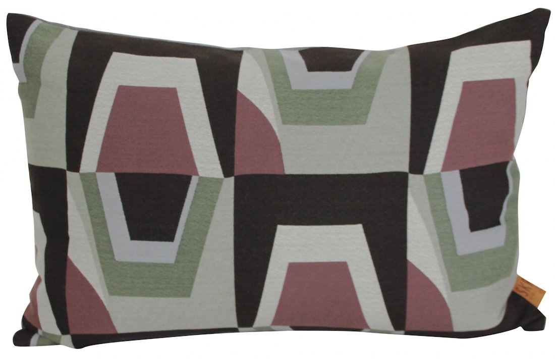 Skriver Collection Seventies Cushion - Green/Brown, Timm Møbler