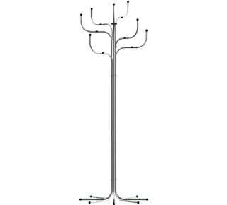 Fritz Hansen Coat Tree stumtjener, Forkromet, Timm M&oslash;bler