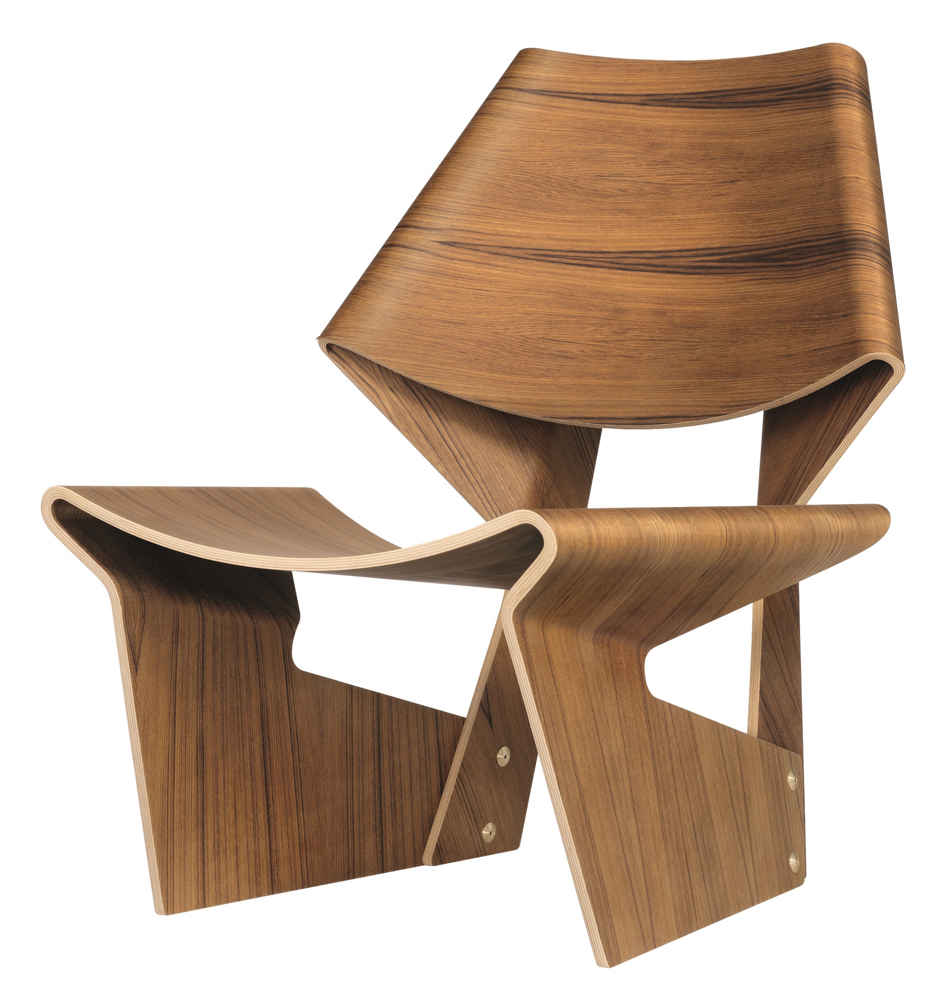 Lange Production GJ Bow Chair, Teak Tr�, Timm M&oslash;bler