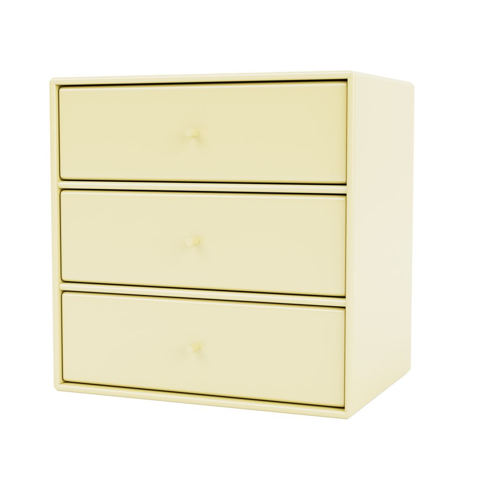 Montana Montana Mini Modul 1007 med tre Skuffer, 159 - Camomile, Timm M&oslash;bler
