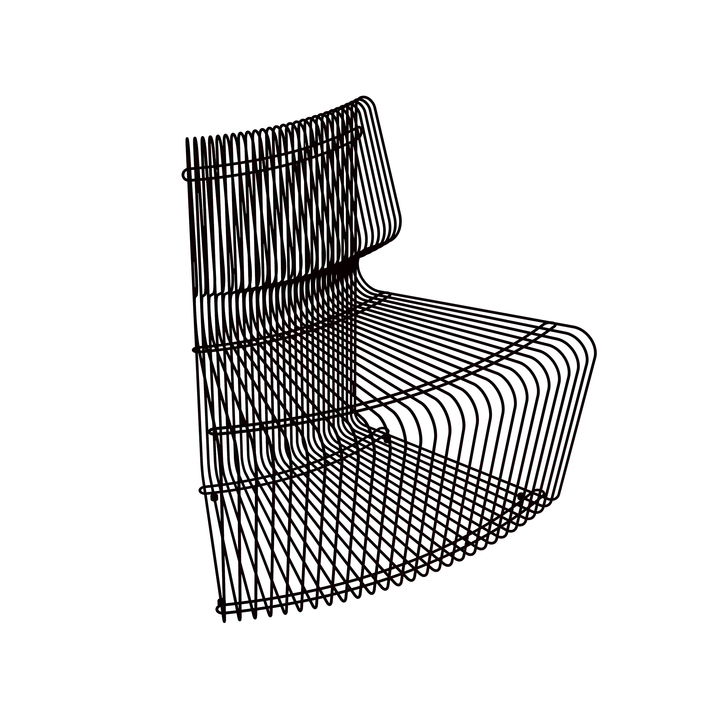 Montana Pantonova Concave Stol, Sort R�d, Timm M&oslash;bler