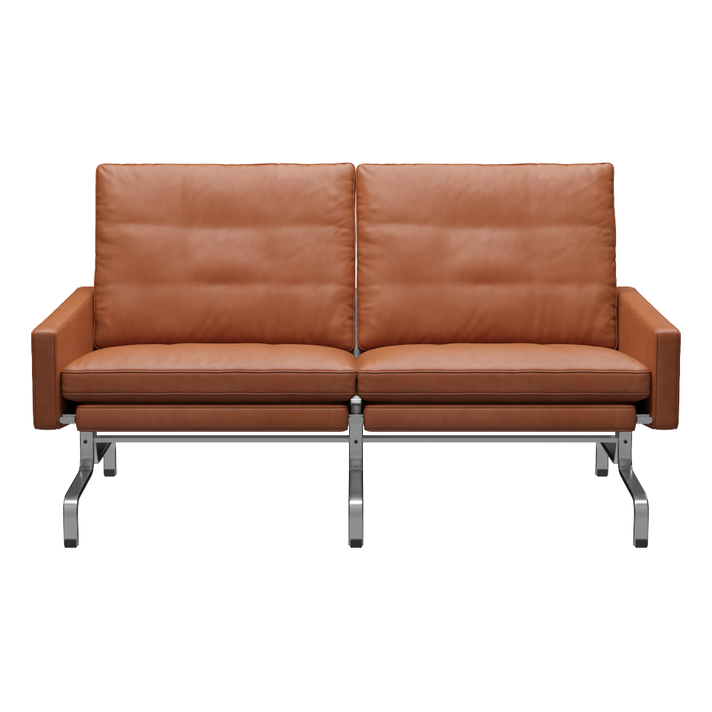 Fritz Hansen PK31 Sofa 2 Pers., Grace L&aelig;der - Cognac, Timm M&oslash;bler