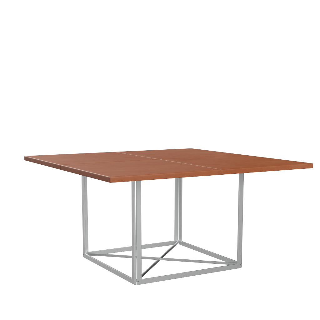 Fritz Hansen PK40 Spisebord, Grace L&aelig;der - Cognac, Timm M&oslash;bler