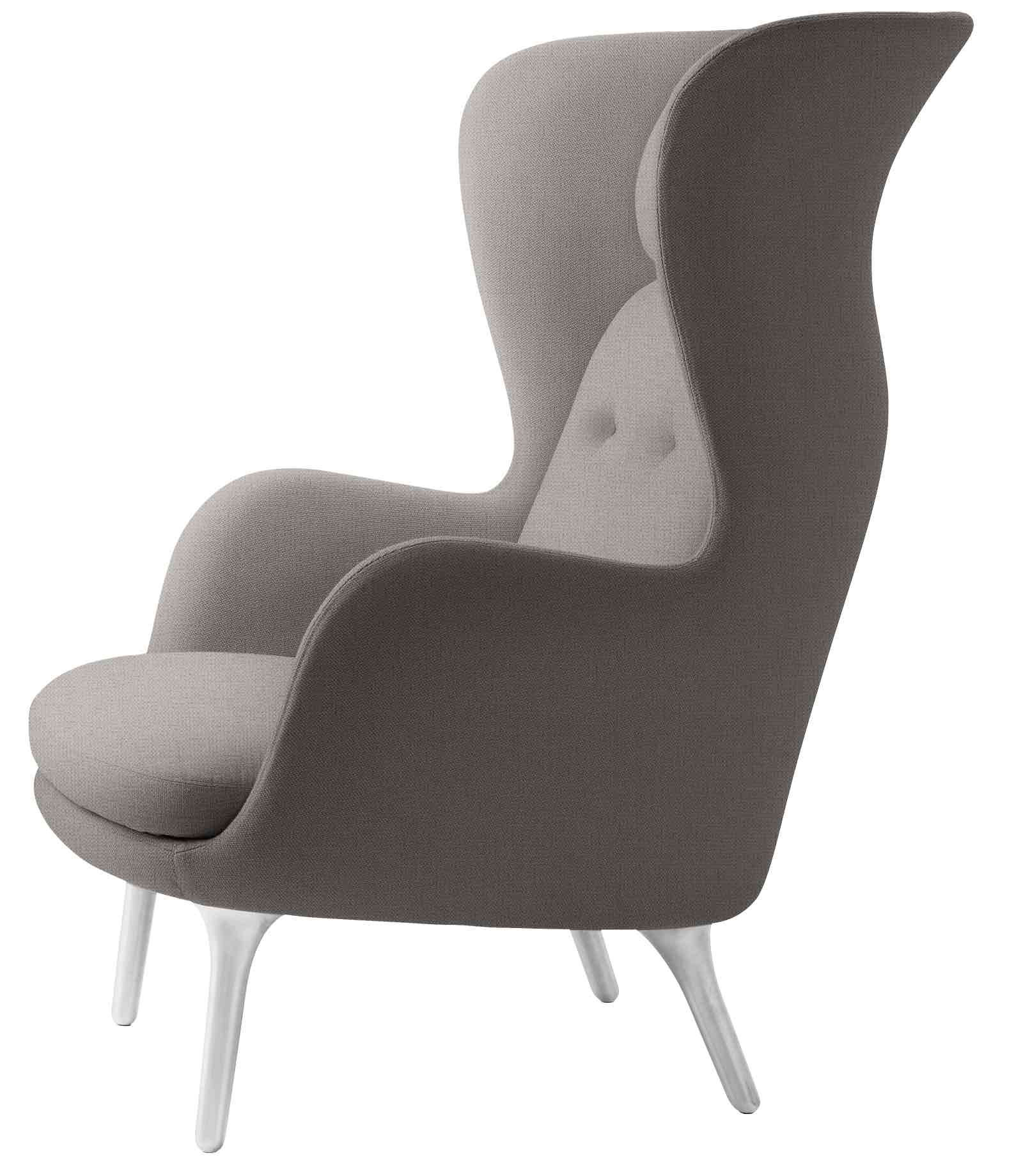 Fritz Hansen RO l�nestol - Model JH1 aluminium, Christianshavn - Beige, Timm M&oslash;bler
