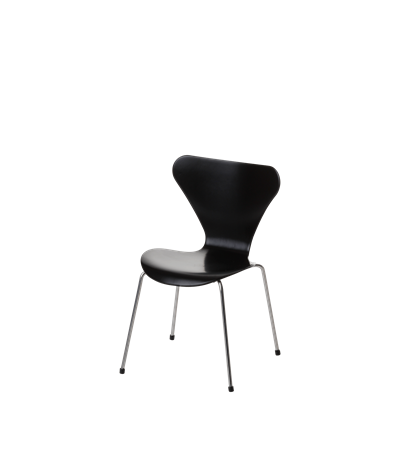 Fritz Hansen Miniature 3107 Syverstol, Sort lak, Timm M&oslash;bler