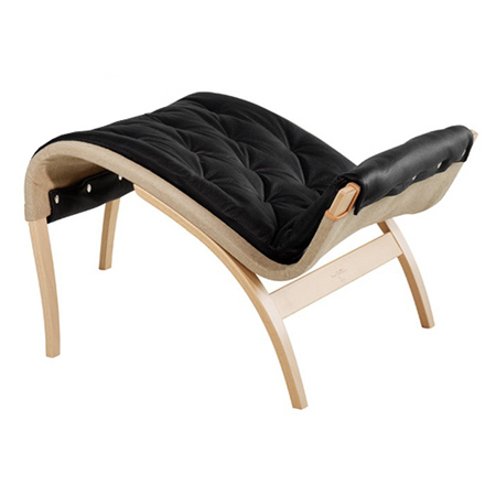 DUX M�bler Pernilla fodskammel, Elmosoft - sort, Timm M&oslash;bler