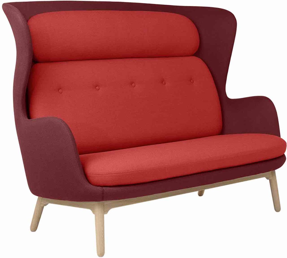Fritz Hansen RO sofa - Model JH120 trbase, Fiord 581 / Fiord 571 - Rd, Timm Møbler