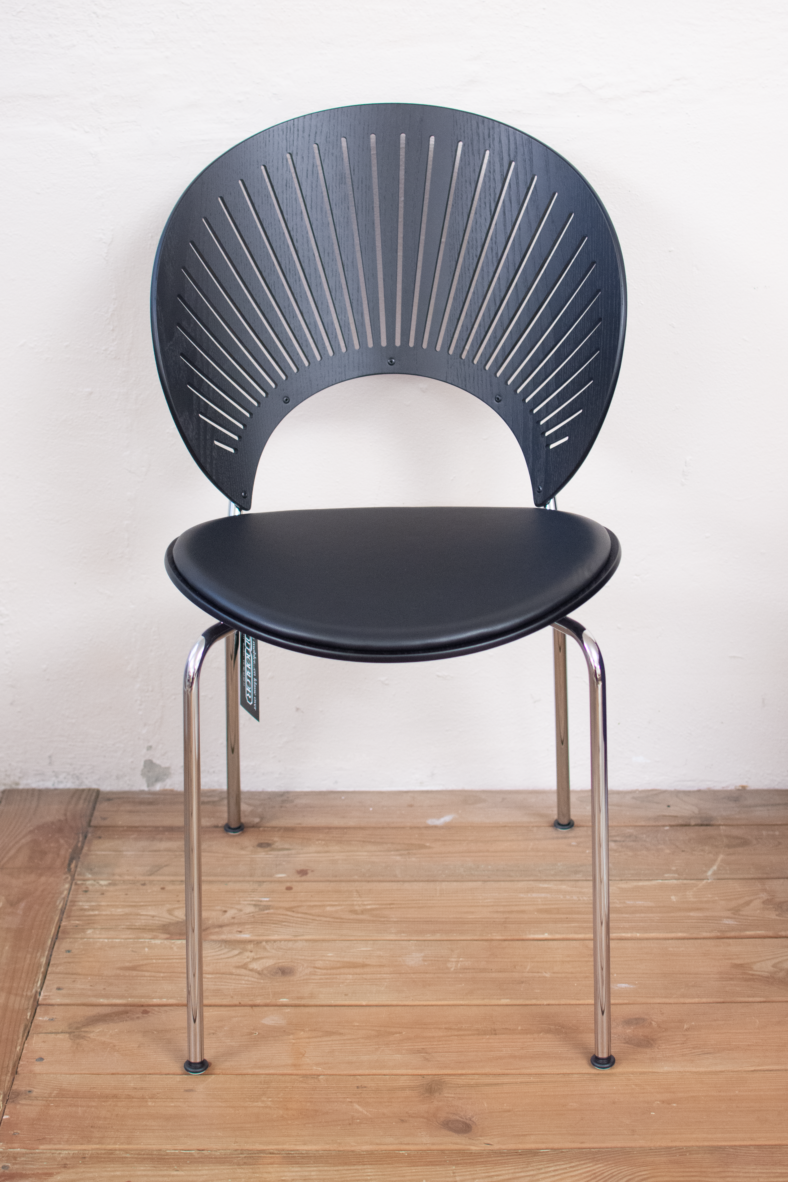 Fredericia Furniture Trinidad Stole - 3398 - Sort Ask / Sort l�der, Timm M&oslash;bler